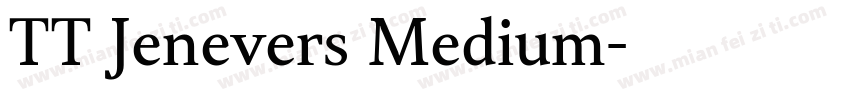 TT Jenevers Medium字体转换